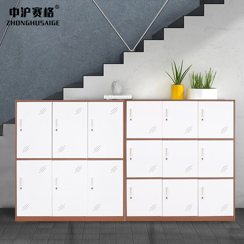 Steel Shoe cabinet to work in an office furniture colour School Bags cabinet Metal staff Dressing cabinet dormitory Shower Room wardrobe