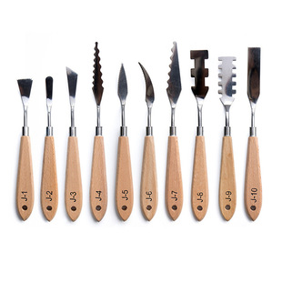 Oil painting knife texture special-shaped odd-type picking knife gouache acrylic paint scraper tooth-type art exam color mixing painting knife