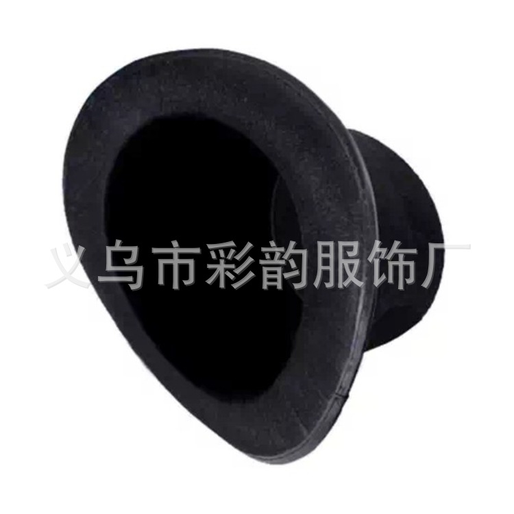 Yiwu fábrica directa sombrero de fieltro negro rendimiento sombrero de Lincoln sombrero negro no tejido sombrero de niños