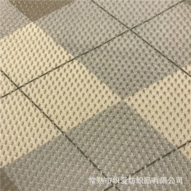 厂家供销印花三明治网眼布 宠物垫网布 3D汽车坐垫经编网布