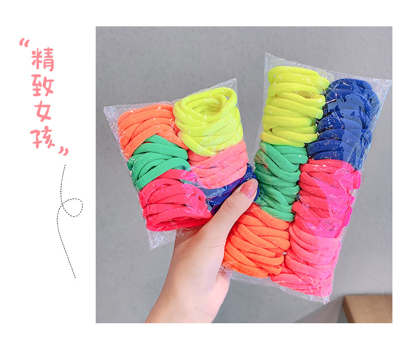 Korean Candy Color Towel Hair Ring Combination Set Simple And Versatile Rubber Band Hair Headdress Wholesale Nihaojewelry display picture 9