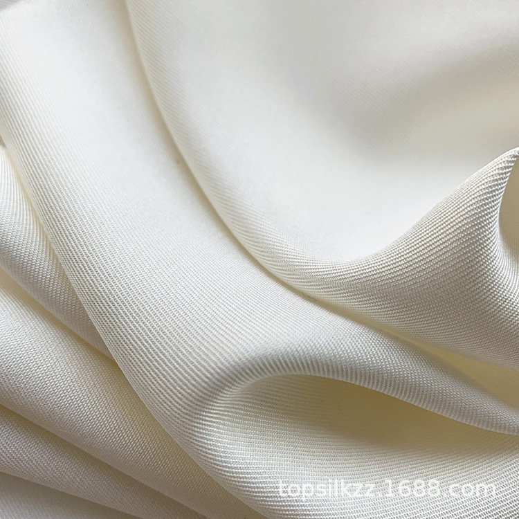 【厂家直供】丝羊毛交织面料 84%丝16%羊毛斜纹绸面料丝羊斜纹