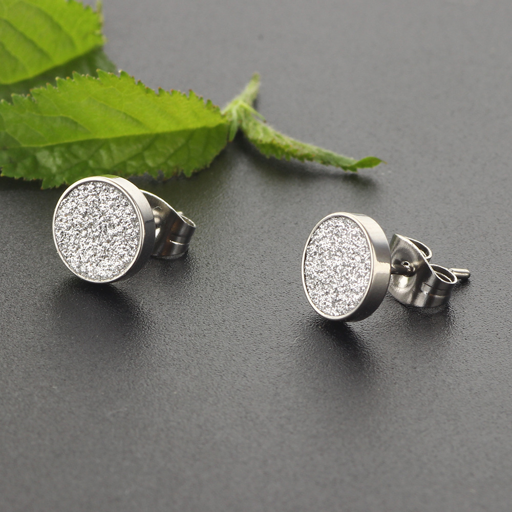 Korean Style Frosted Flower Ear Studs for Men - 316L Surgical Steel Earrings for Cartilage & Helix detail image 9