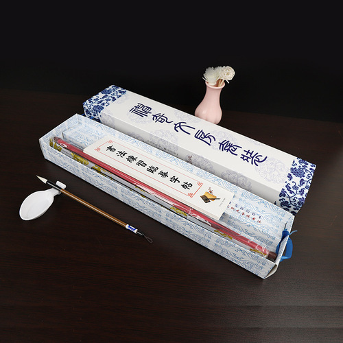 Wholesale 10,000 Times Reusable Water Writing Fabric Set Student Calligraphy Practice Xuan Paper Style Water Writing Fabric Brush Booklet Gift Box