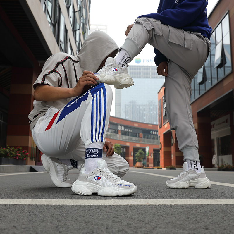 2020春季新款情侶透氣運動老爹鞋韓版百搭超火男鞋休閑鞋跨境女鞋