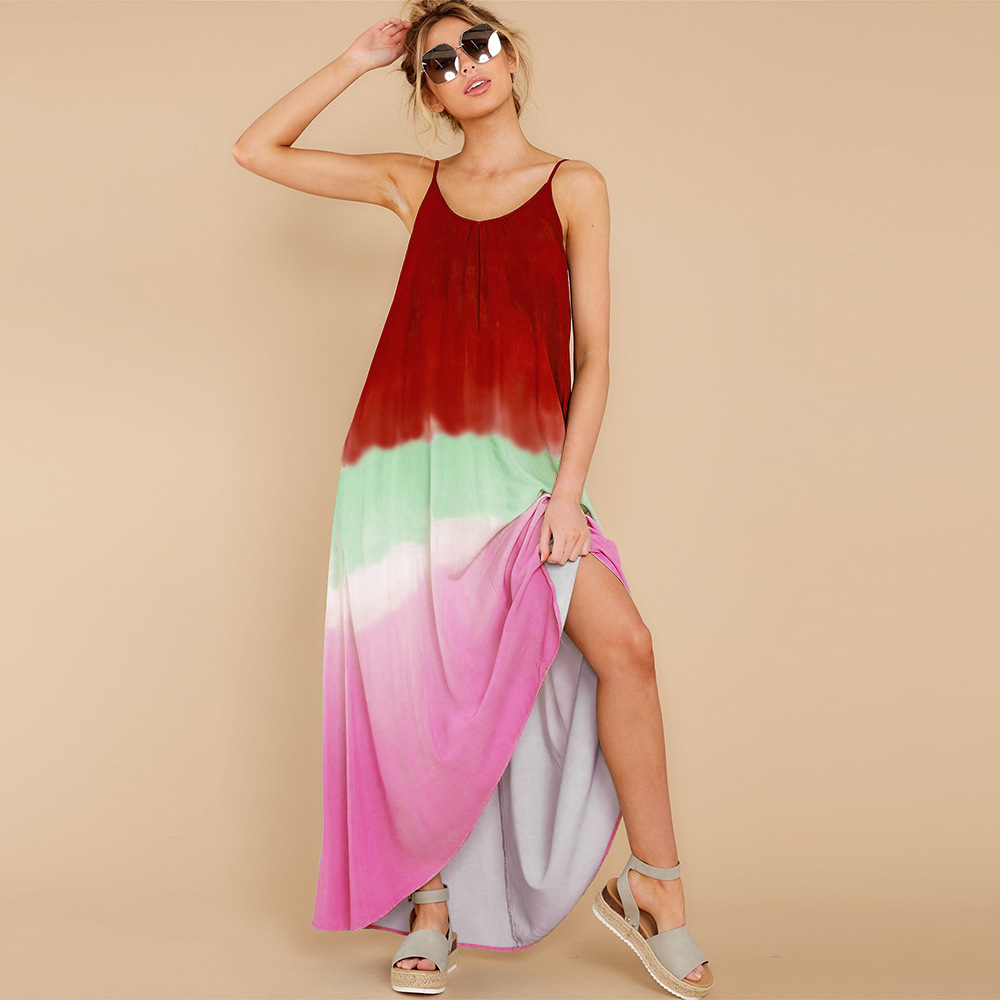 Nihaostyle Clothing Wholesale casual loose irregular striped long skirt NSHYG66711