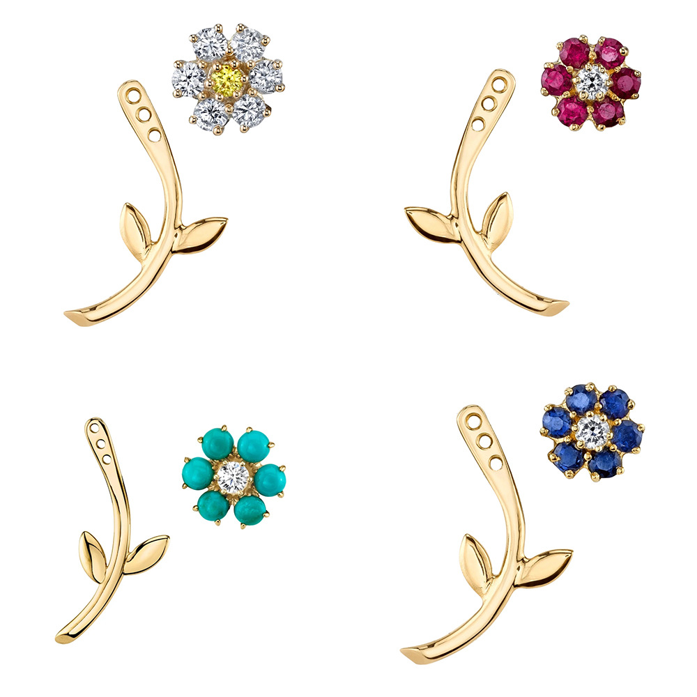 New Wave Summer Solid Color Small Daisy Flowers Earrings Simple Small Earrings Wholesale Nihaojewelry display picture 6