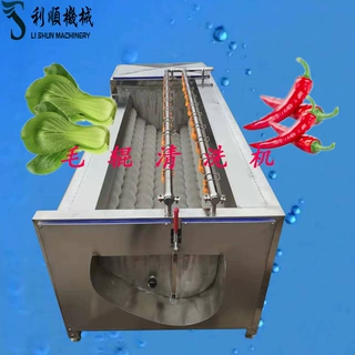 l毛刷清洗机 果蔬中药草半夏毛刷清洗机全新设备批发