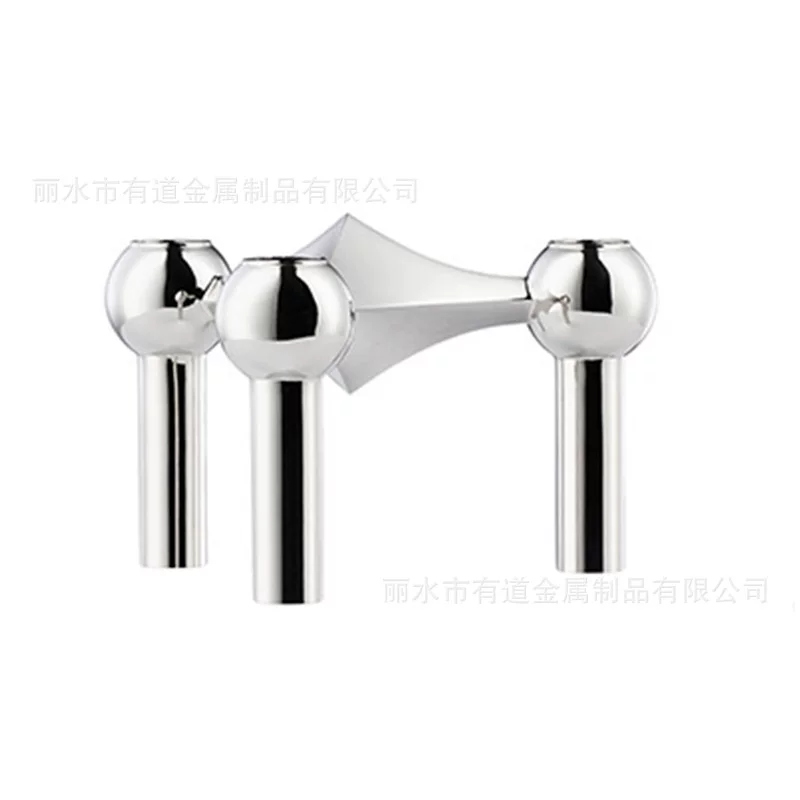 Stainless steel mirror candlestick three-legged candlestick craft gift