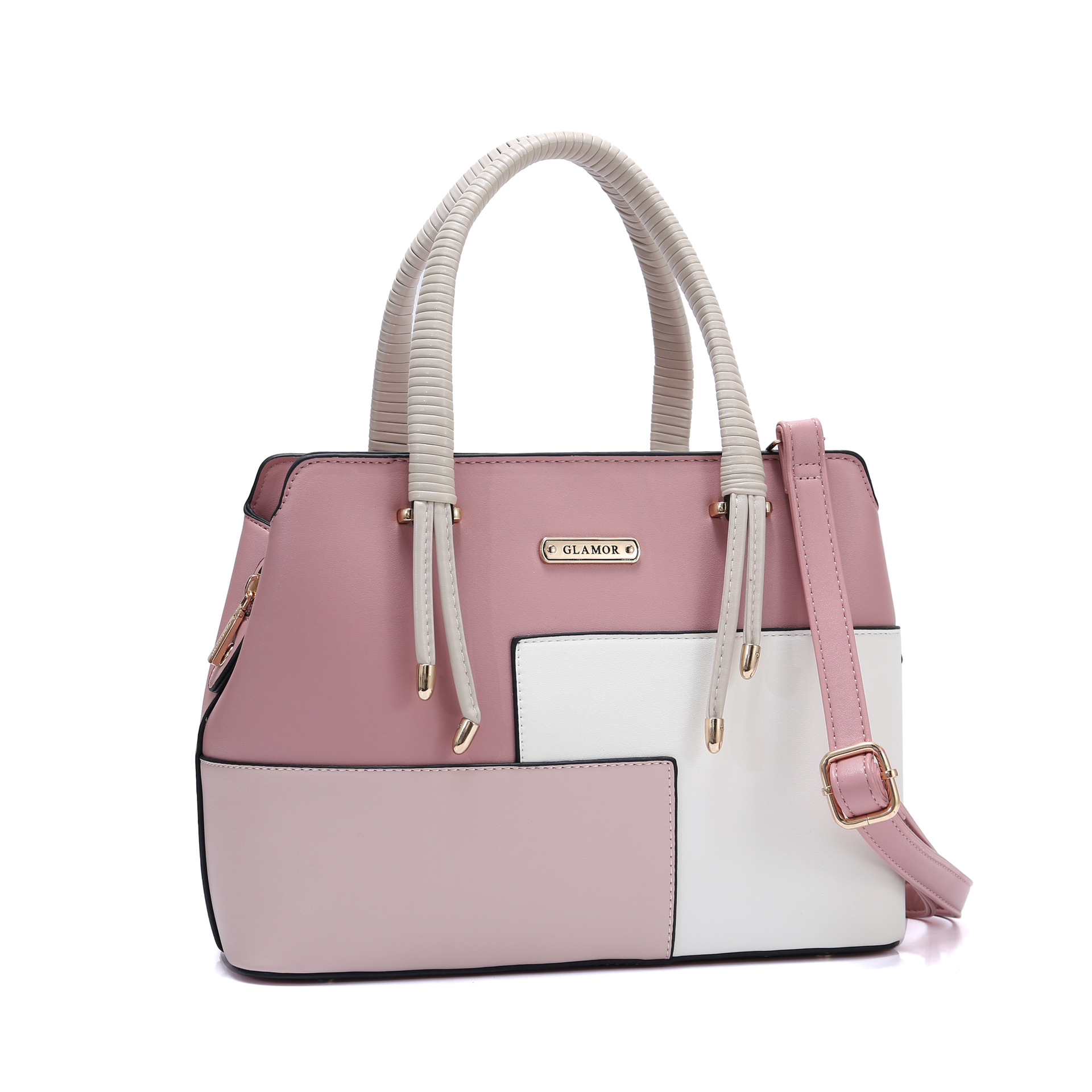 Femmes Moyen Faux Cuir Bloc De Couleur Style Vintage Style Classique Fermeture Éclair Sac À Main display picture 3