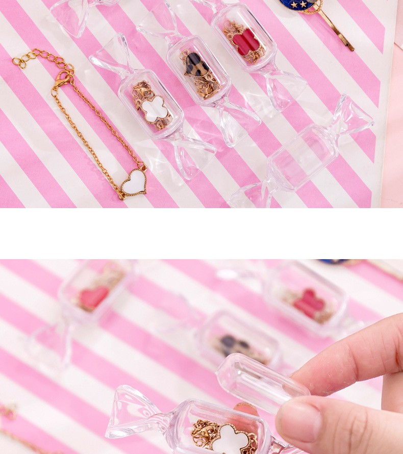 Fashion Candy Solid Color Plastic Transparent Jewelry Boxes display picture 2