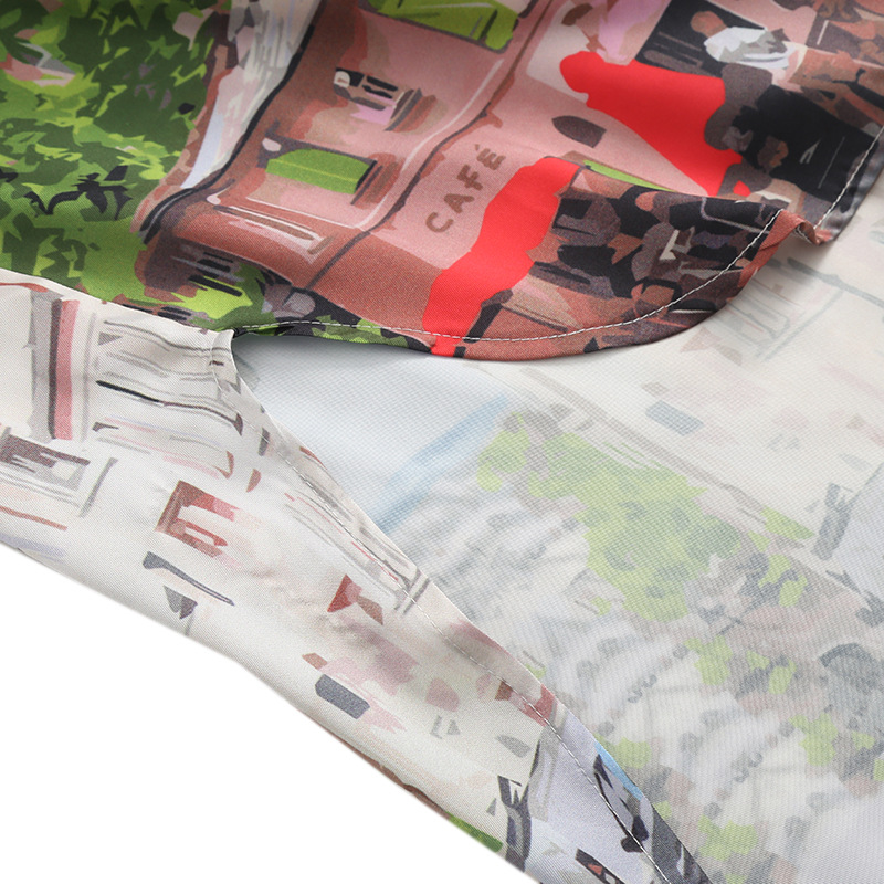 printing graffiti vertical stripes shirt NSAM5268