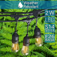 按需定做IP65防水E27燈串線 戶外防水燈串 E26串連燈頭燈座