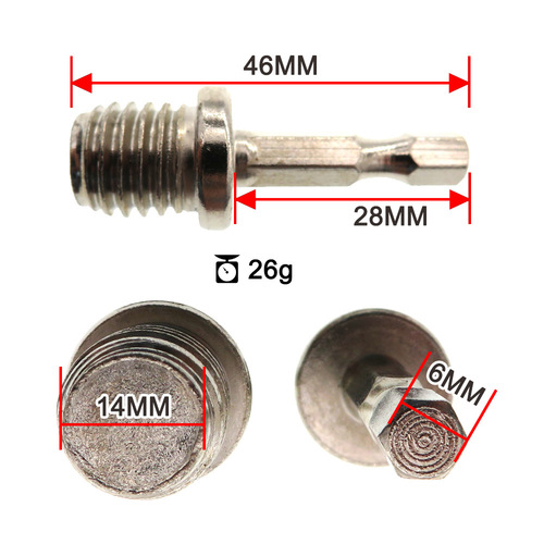 Foreign trade supply power tool accessories self-adhesive disc polishing disc connecting rod hexagonal electric drill conversion head M14