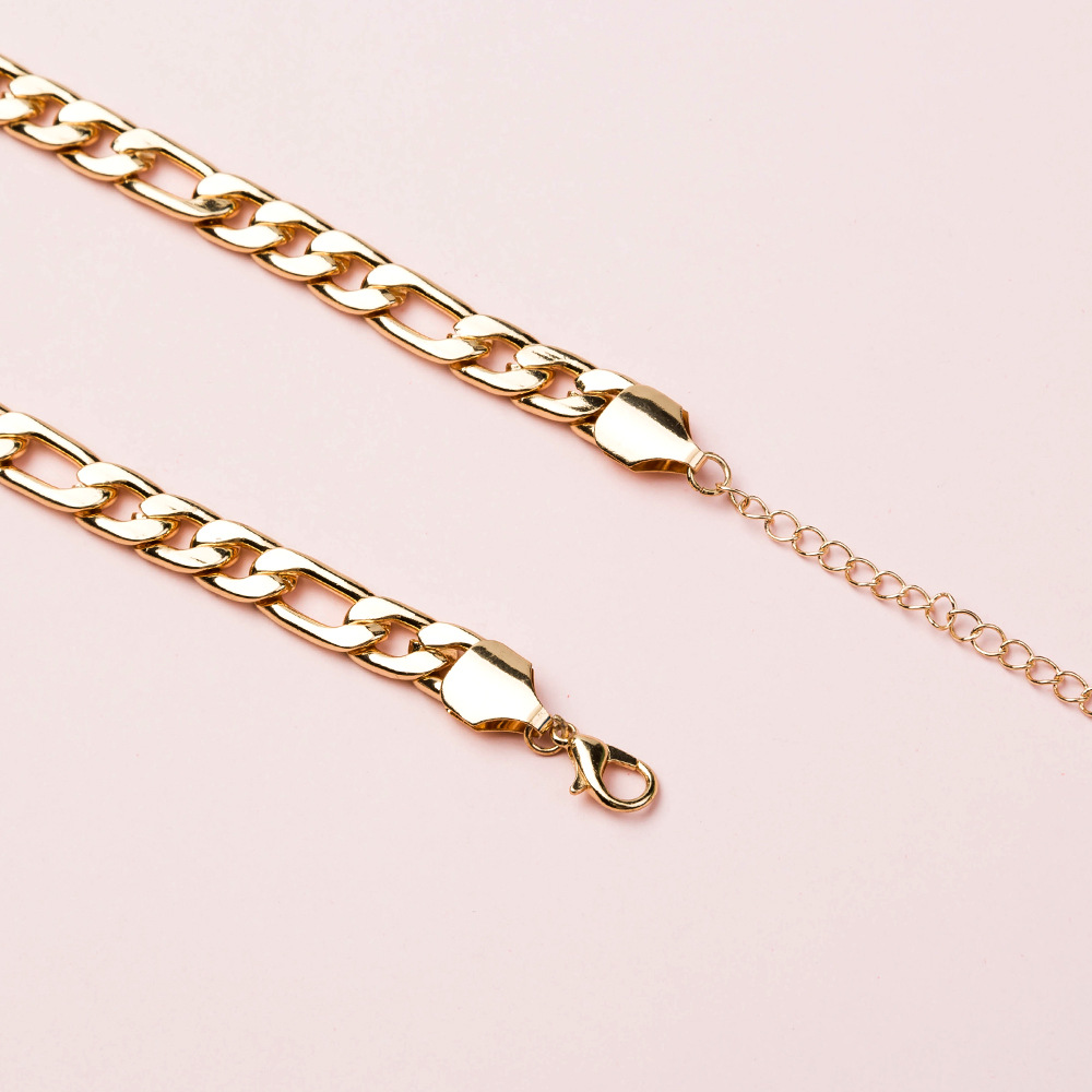 lady personality trend single-layer card copper necklace