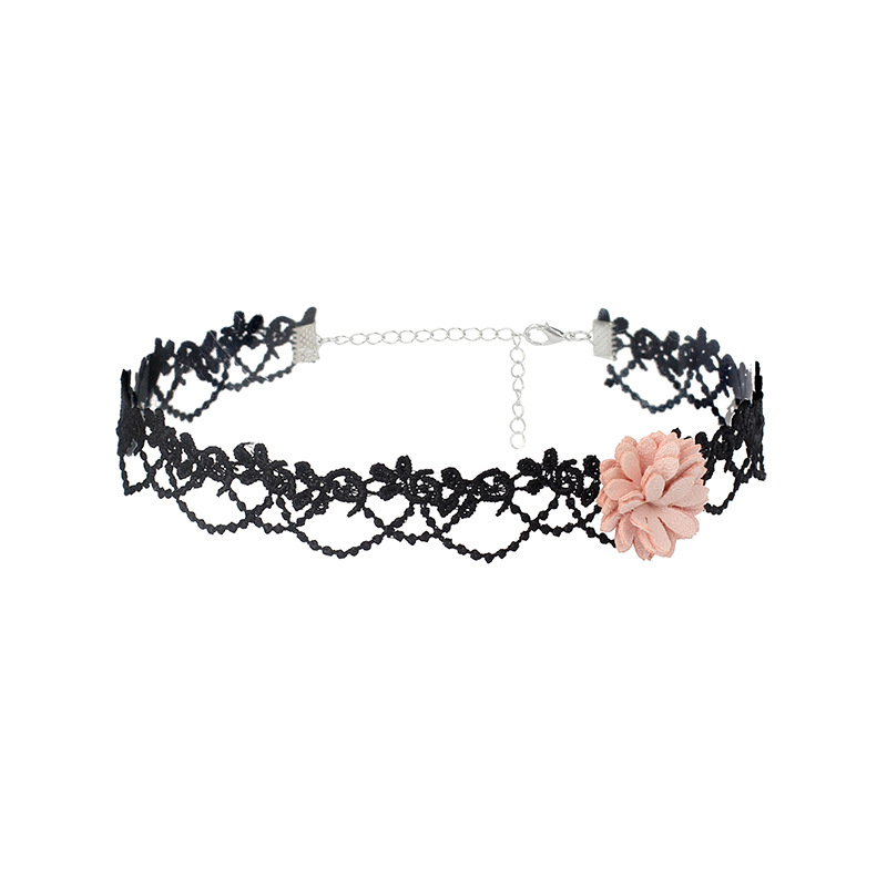Princess Style New Simple Lace Neckband Necklace Super Fairy Flower Necklace Choker Short Clavicle Chain Wholesale Nihaojewelry