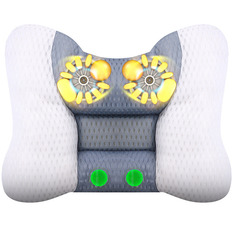 定制頸椎按摩器頸部多功能熱敷電動枕頭脖子肩部揉捏家用睡眠按摩