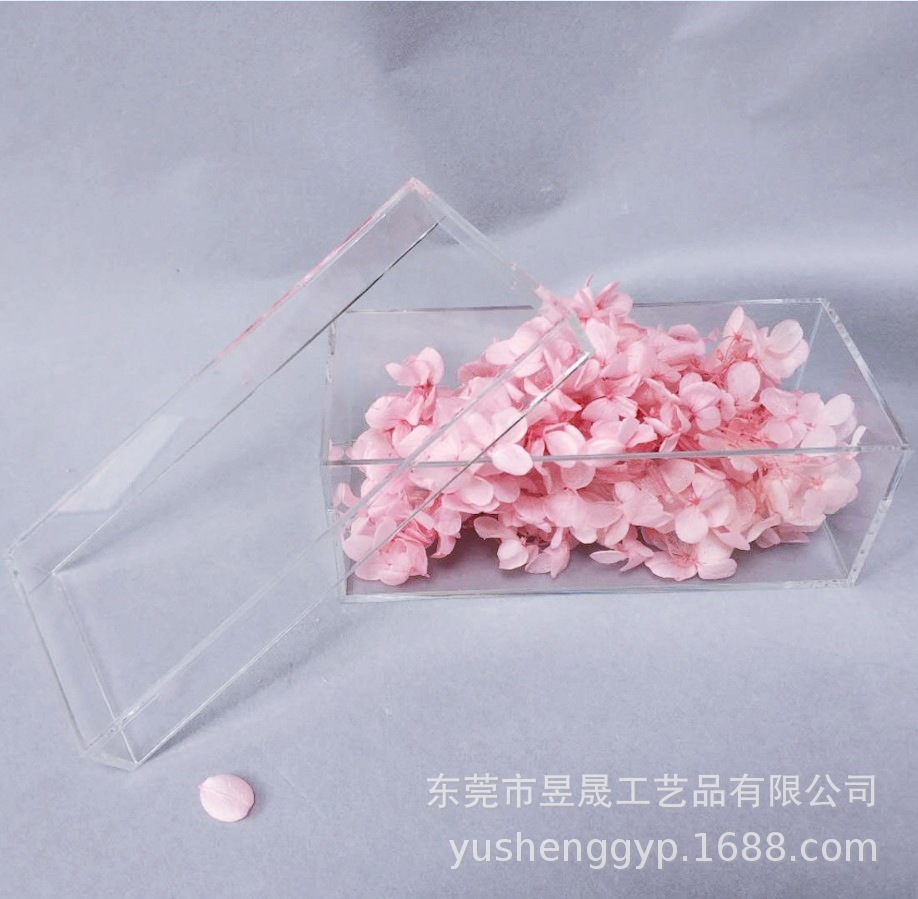 厂家定制亚克力有机玻璃高清透明天地盖防尘盒子  展示道具化妆盒