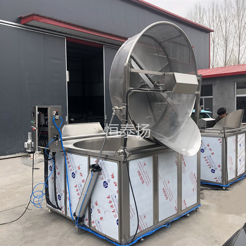 虎皮凤爪油炸锅机 豆泡油炸机 全自动油炸流水线花生米油炸锅设备