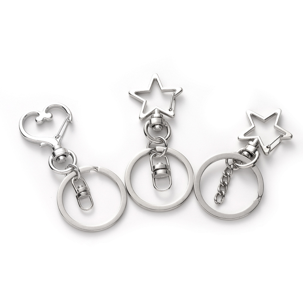 Simple Style Heart Shape Alloy Unisex Bag Pendant Keychain display picture 1