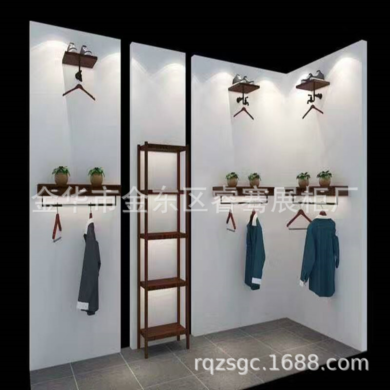 可定制旋转柜 品牌内衣货架展示柜 木质展示架 义乌订做展柜