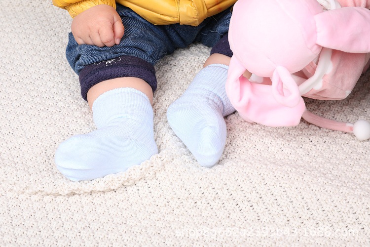 廠家直銷無骨雙針松口純色寶寶棉襪新生兒棉襪嬰幼兒襪子嬰兒襪子