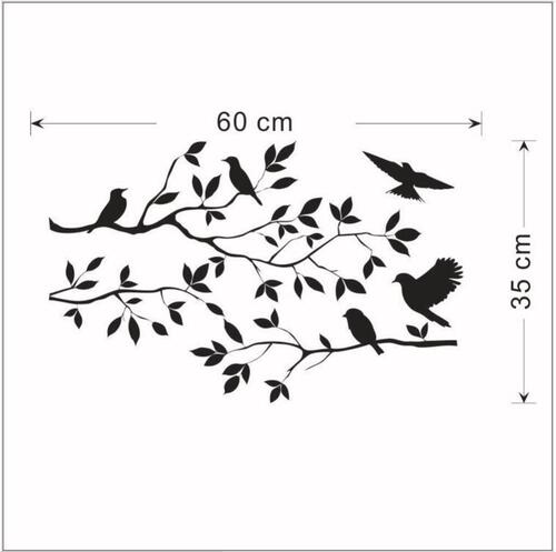 8208 manufacturer supply wholesale cross-border new branch bird living room bedroom children's room removable wall sticker decoration