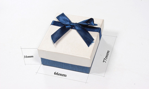 Simple and elegant gift bow square ring bracelet necklace box Korean jewelry box wholesale