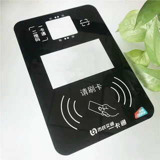 人脸机钢化玻璃面板 白色黑色两色丝印钢化玻璃 人脸识别面板玻璃