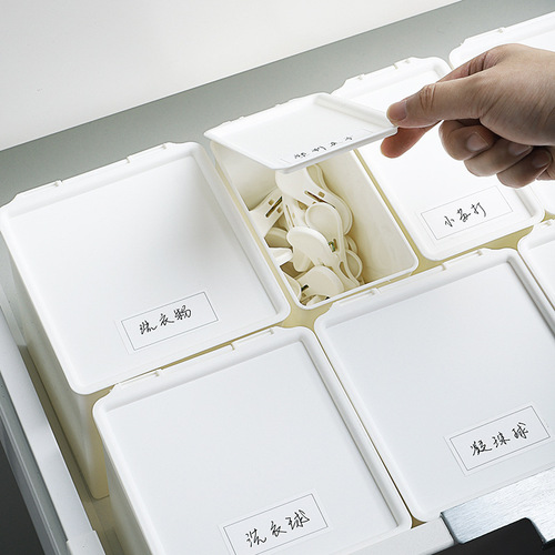 Daily Use Kitchen Miscellaneous Dustproof Storage Box Japanese Style Laundry Drawer Storage Box with Lid Plastic