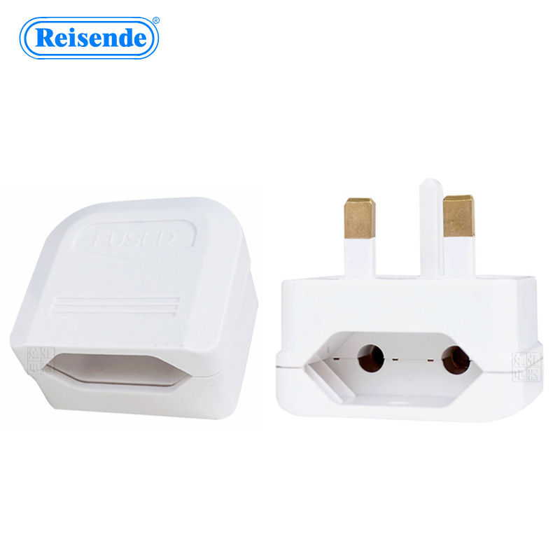 BS-5732欧式转英式插头 英规转欧规电源插头 欧转英插头 欧标转英