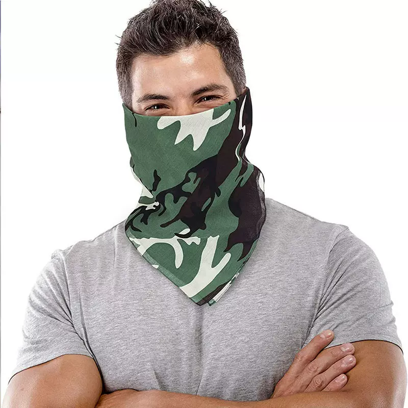 厂家多功能魔术户外运动迷彩方巾骑行防尘面罩百变头巾现货批发