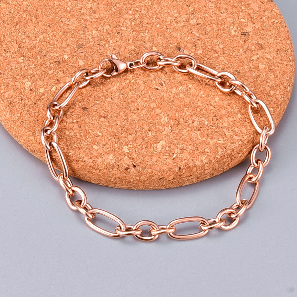 Nihaojewelry Simple18k Gold Rough Chain Bracelet Wholesale Jewelry display picture 6