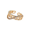 Adjustable ring, fashionable chain, light luxury style, internet celebrity, on index finger