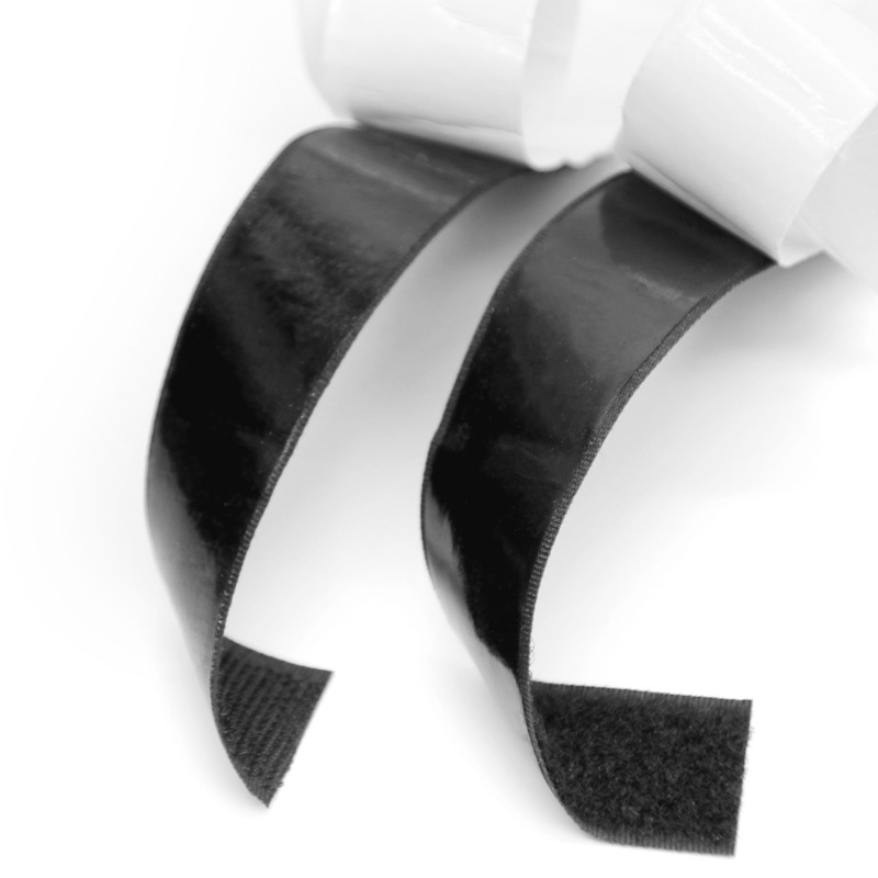 Fábrica al por mayor adhesivo Velcro auto-adhesivo cortina niño y madre pegatinas hebilla con superficie de gancho negro adhesivo de doble cara Velcro