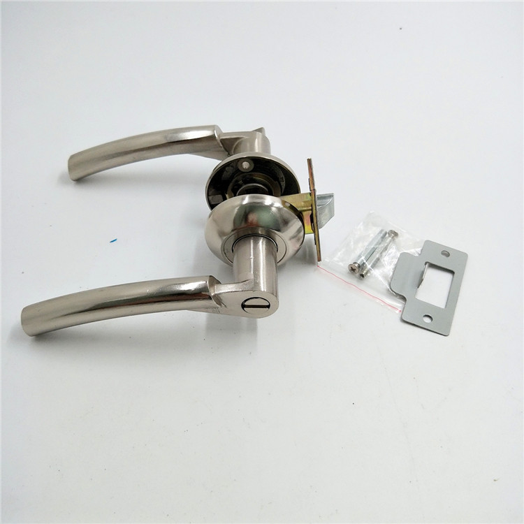 Cerradura de puerta plana de aleación de magnesio de titanio aleación de aluminio aleación de zinc Cerradura de baño de tres polos sin llave al por mayor