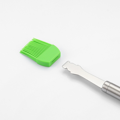 Stainless steel removable silicone oil brush sweeper barbecue seasoning brush oil brush barbecue barbecue brush kitchen tools