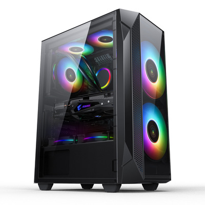 YGDREAM Toughened glass Desktop computer Chassis Desktop computer Main chassis to work in an office ATX Chassis