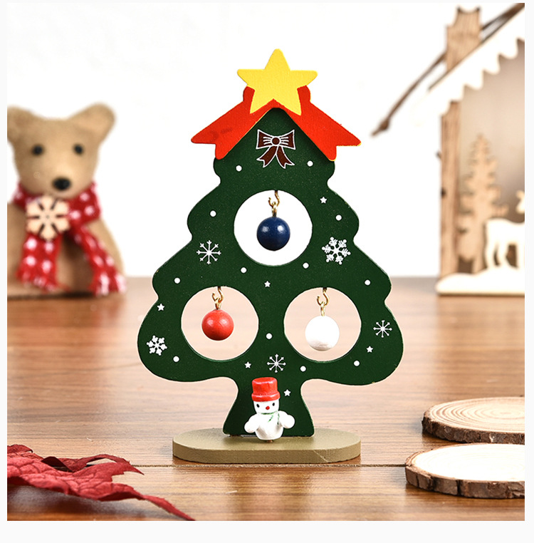 Christmas Cute Christmas Tree Wood Party Decorative Props 1 Piece display picture 3