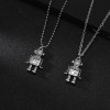 Robot, retro brand pendant hip-hop style stainless steel, fashionable necklace suitable for men and women, internet celebrity