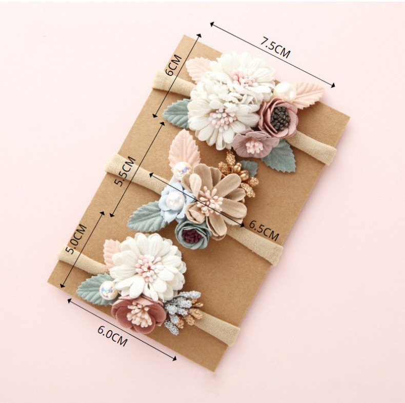 Cute Flower Nylon Hair Tie display picture 1