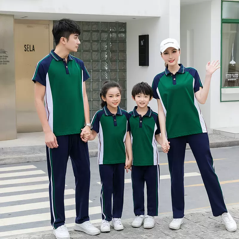 初中小学生校服园服男女夏季短袖中学生班服套装学院风学院风套装