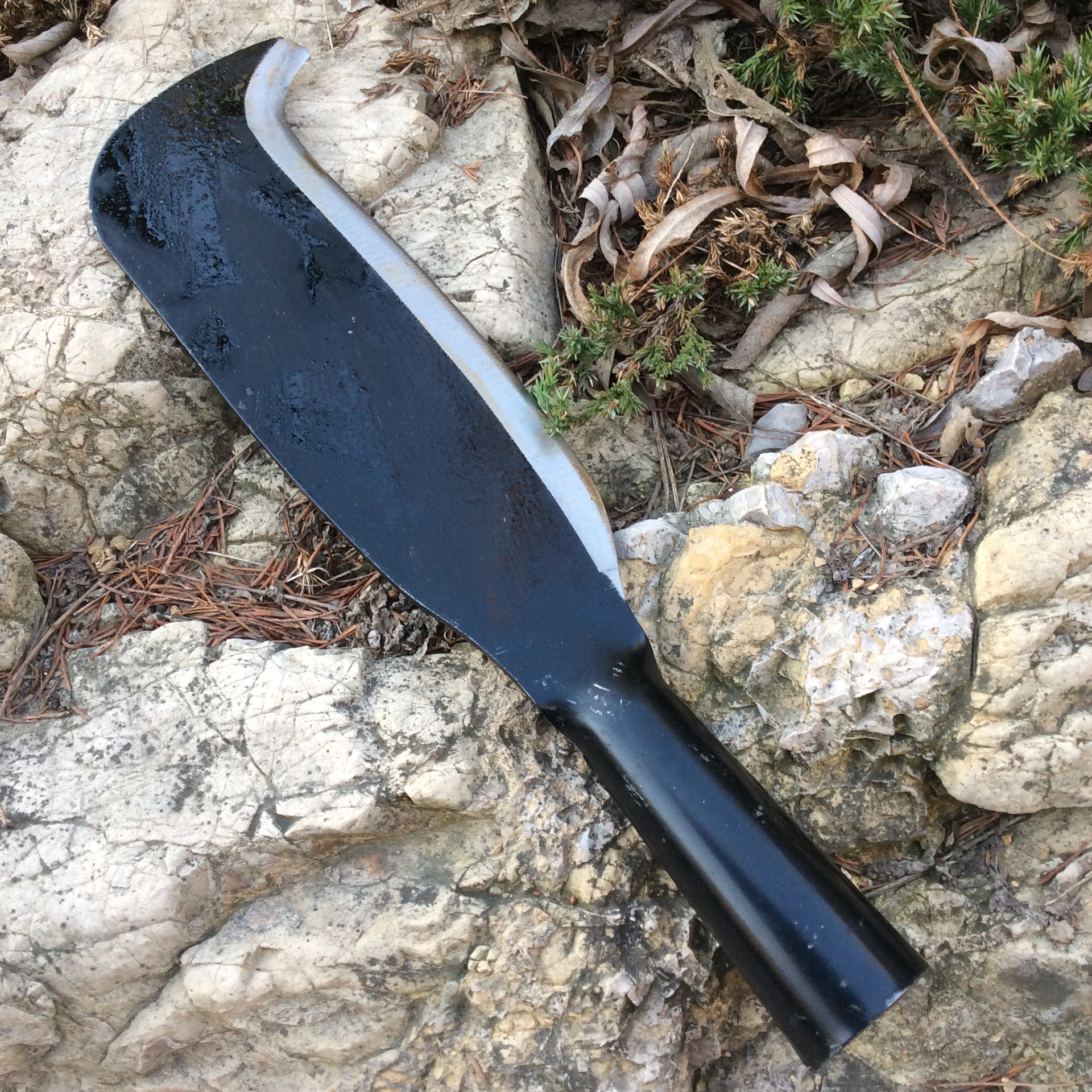 户外纯手工锻打弹簧钢小柴刀户外农用园林修枝刀砍竹刀砍树刀镰刀