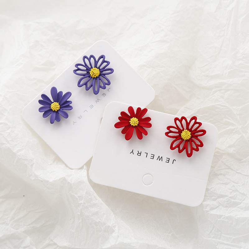 Women'S Gender Plating Design 1 Pair Sweet Flower Alloy Plating Women's Ear Studs