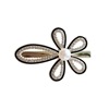 Brand hairgrip from pearl with bow, bangs, flowered