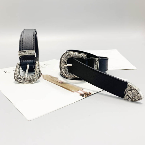 2020 New Retro Women's Belt European and American Personality Leather Belt Soft Simple Versatile Pin buckle Wide Belt Jeans