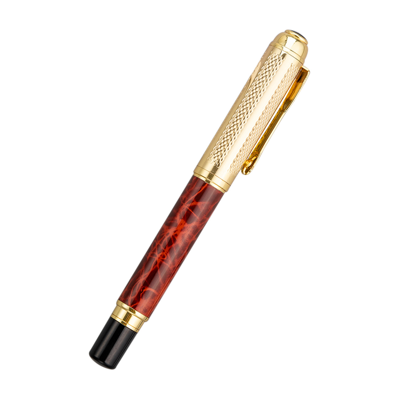 Pluma de firma de metal de caoba de imitación, bolígrafo de tesoro, pluma estilográfica de grano de madera, oficina comercial, logotipo de impresión publicitaria, suministro de fábrica