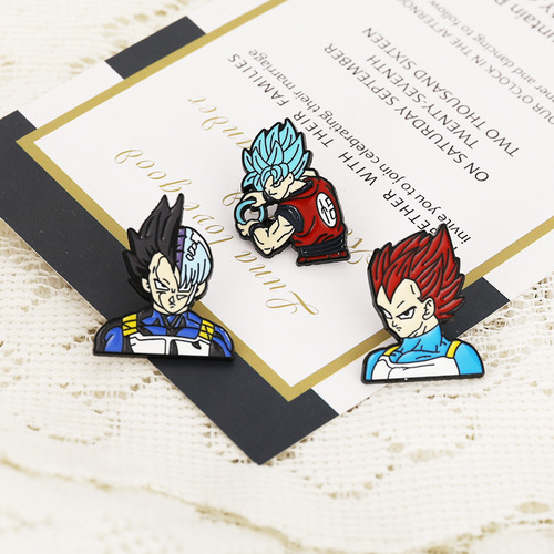 Japanese creative cartoon anime monkey monk brooch punk monster brooch clothing alloy dripping oil corsage