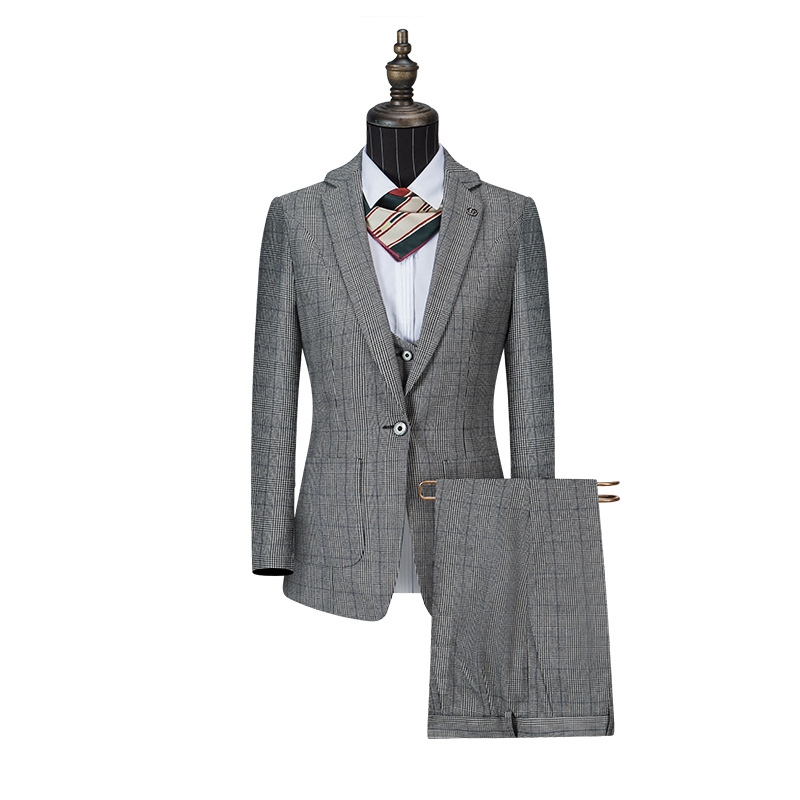 定制西装女长袖两件套 双排扣显瘦西服套装 加工定制