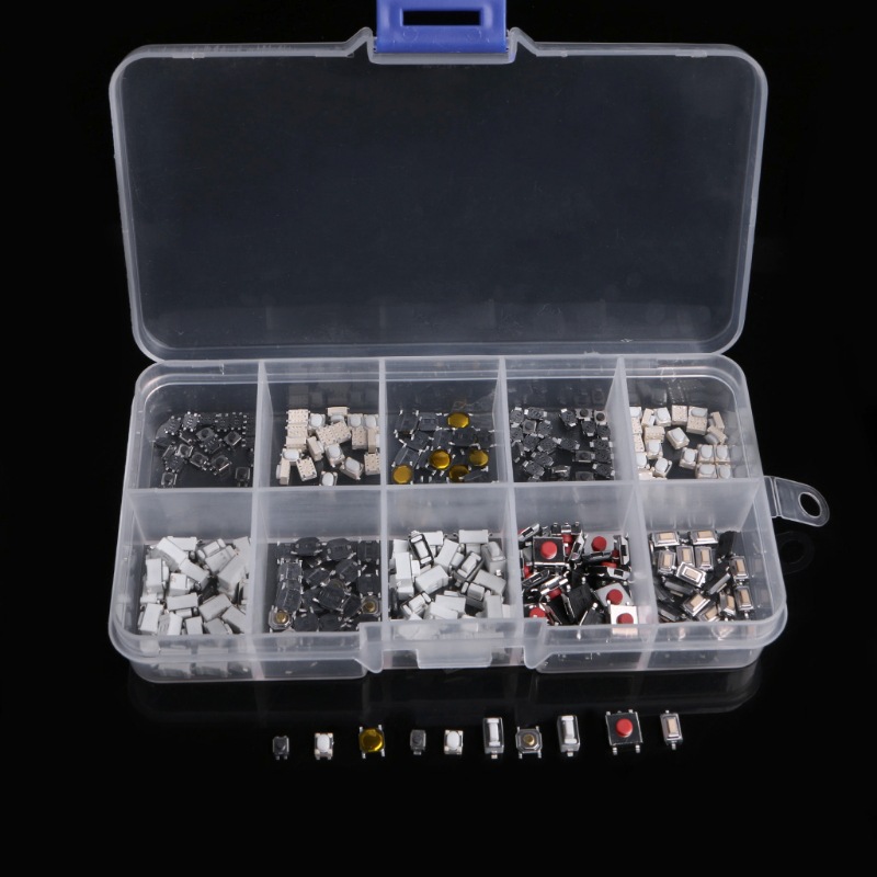 10种250个 汽车遥控器按键开关按钮包贴片轻触开关按键包套件